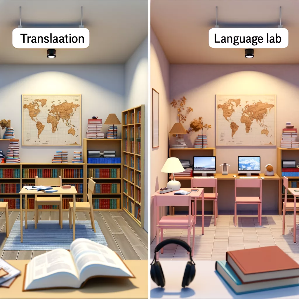 Deux classes, une traduite, une immersive.