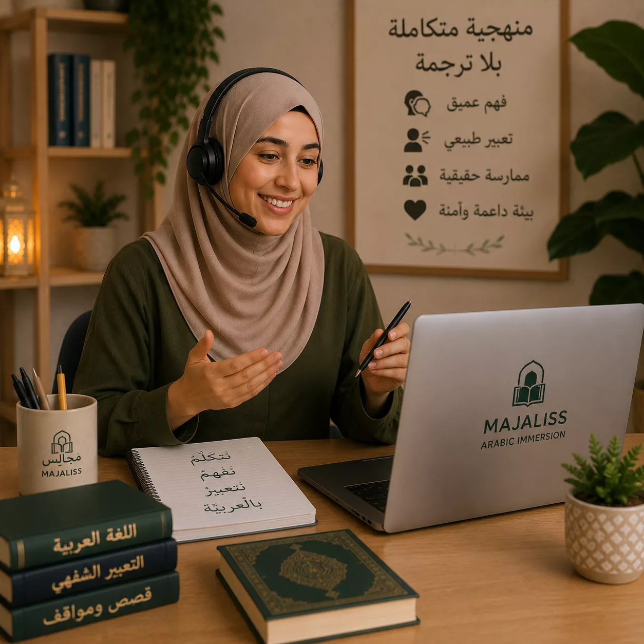 Enseignante Arabic Immersion en visioconférence