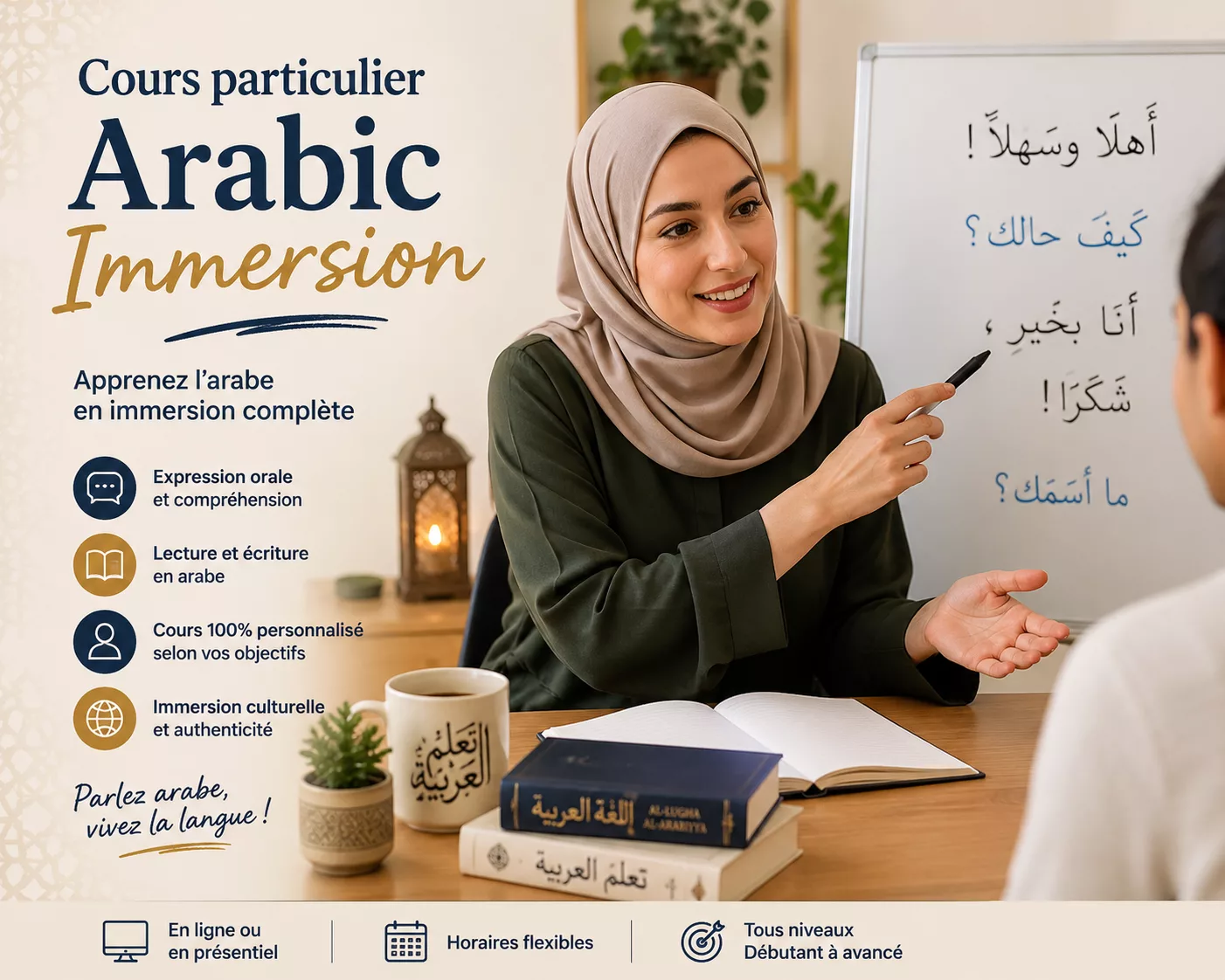 Cours particulier Arabic Immersion avec une enseignante